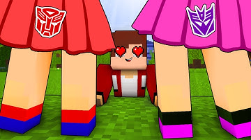 JJ Fell in Love with Girls Transformer Autobot and Decepticon - Maizen Minecraft Animation