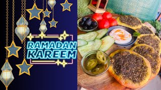 Middle Eastern Zaatar bread | Manakish Za'atar iftar special recipe for Ramadan 2023 |