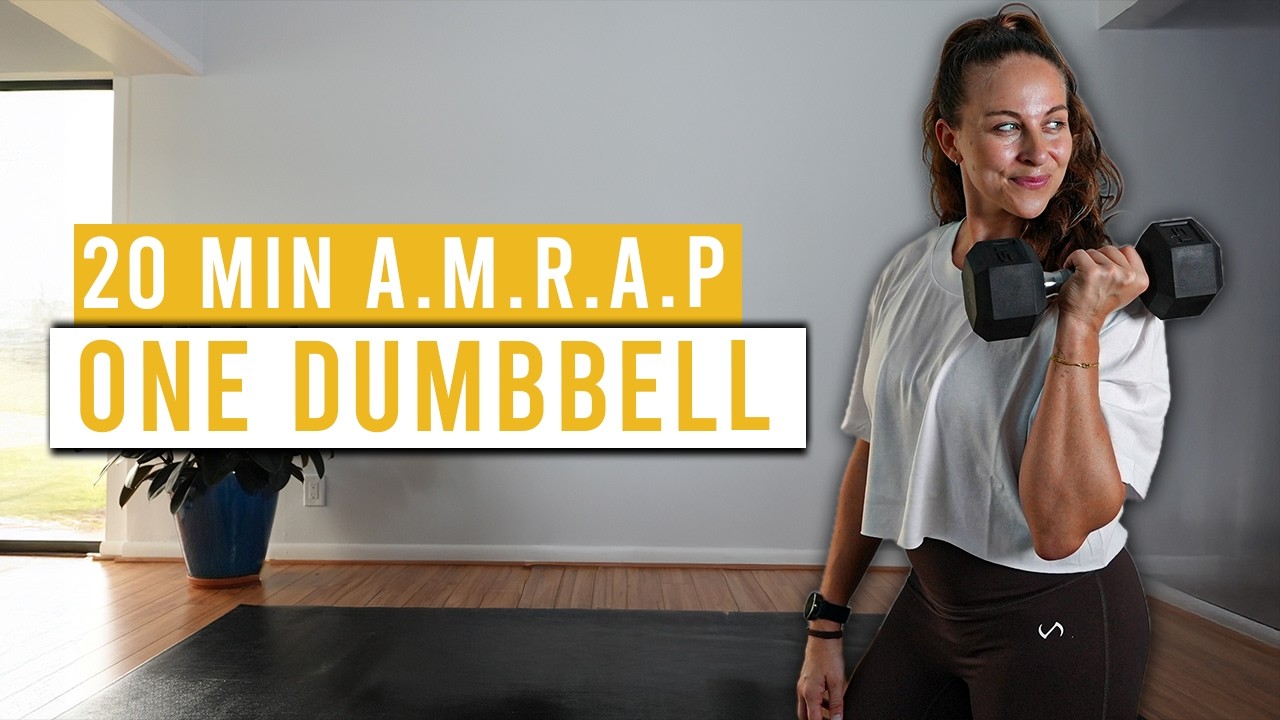 20 MIN FULL TOTAL BODY TONING & STRENGTH (ONE DUMBBELL ONLY) - YouTube