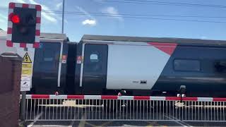 Class 390 Avanti West Coast Pendolino passing Carleton Crossing for London Euston