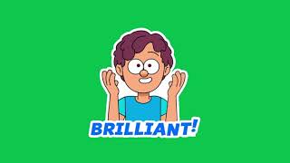 Cartoon Boy Saying Brilliant! - Green Screen Video For Video Editing