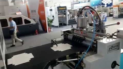 HM ZD6418G +HM YP400 Face paper slotting Compress Full automatic space cover carton machine