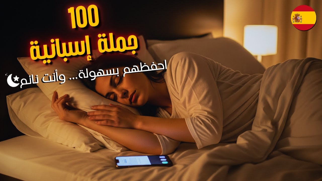 تعلم الإسبانية أثناء النوم | احفظ 100 جملة إسبانية بسهولة وانت نائم 🇪🇸