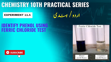 Chemistry 10th Practical 11.4 Identify Phenol using Ferric Chloride Test