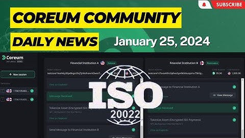 COREUM ISO20022 SIMULATOR IS LIVE! AND THE DAILY MARKET REPORT.