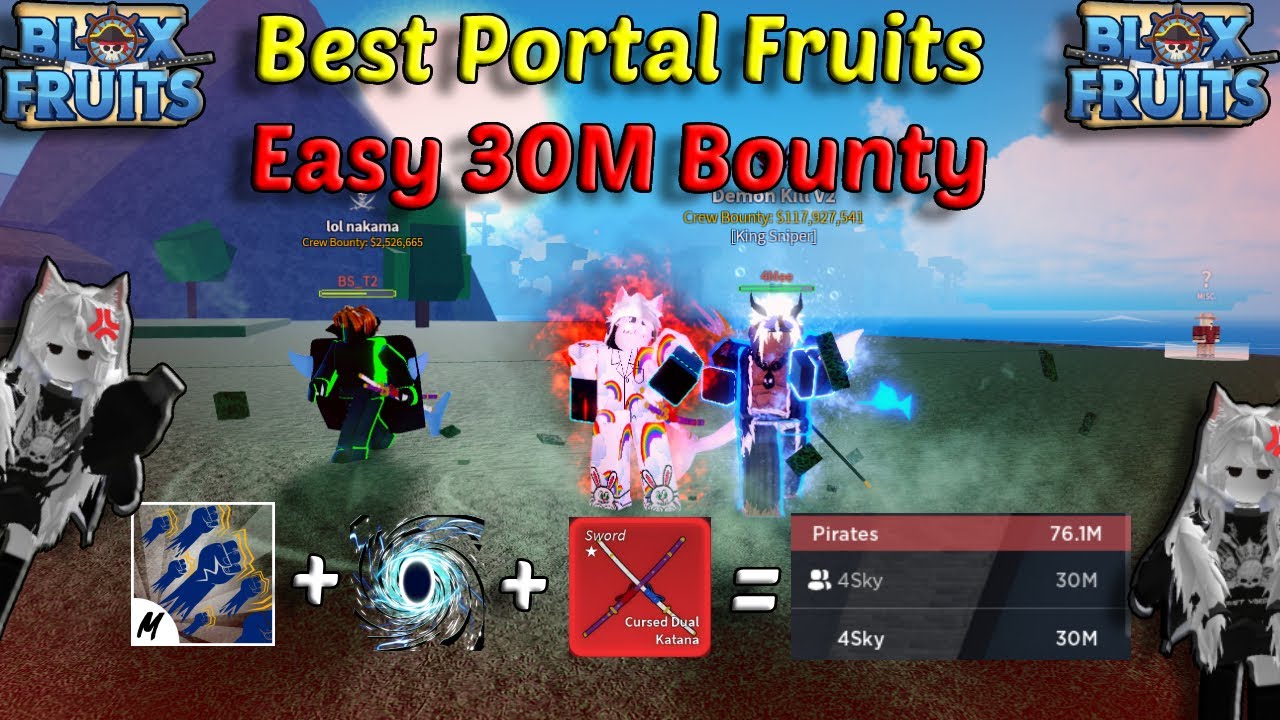 Best Portal Combo Easy 30M + God Human + CDK (Blox Fruits Bounty