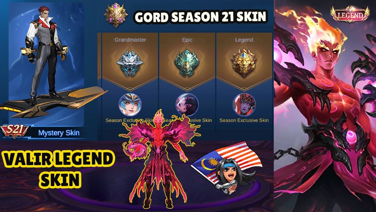 GORD SEASON 21 SKIN | VALIR LEGEND SKIN | MOBILE LEGENDS UPDATE