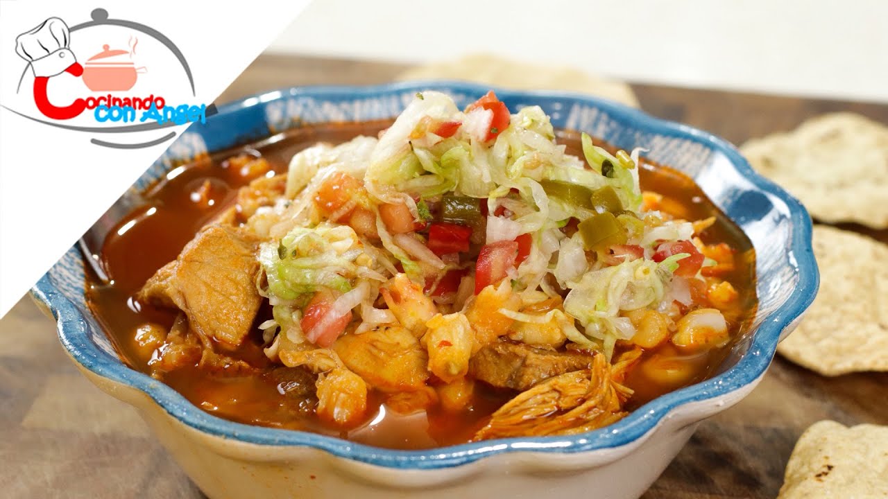 Pozole Rojo con Salsa De Tierra Caliente | Cocinando con Angel