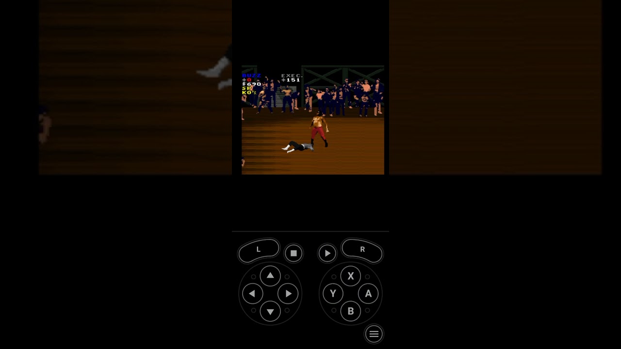 Pit fighter snes gameplay só no game over 