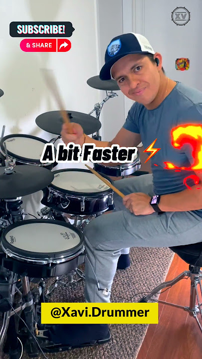 YOUR FIRST DRUM FILL 🤩 - Drop a 🥁 if you’re vibing too! #xavidrummer  #rockdrummer #instadrums