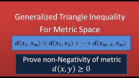 Generalised Triangle inequality ( For Metric Spaces) | Prove non-negativity ( By Metric Properties)
