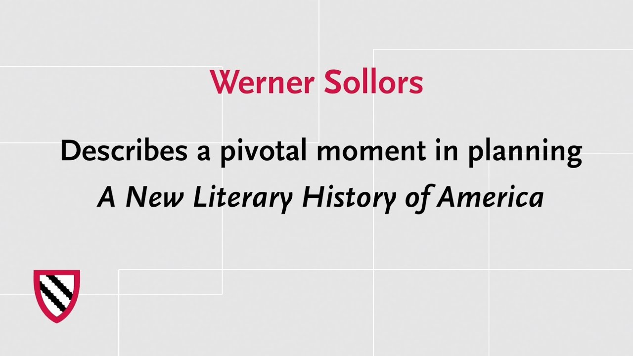 "A New Literary History of America" A Pivotal Moment YouTube