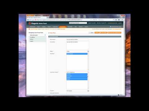 How create coupon codes in Magento