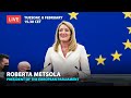 Live chat with President of the European Parliament Roberta Metsola