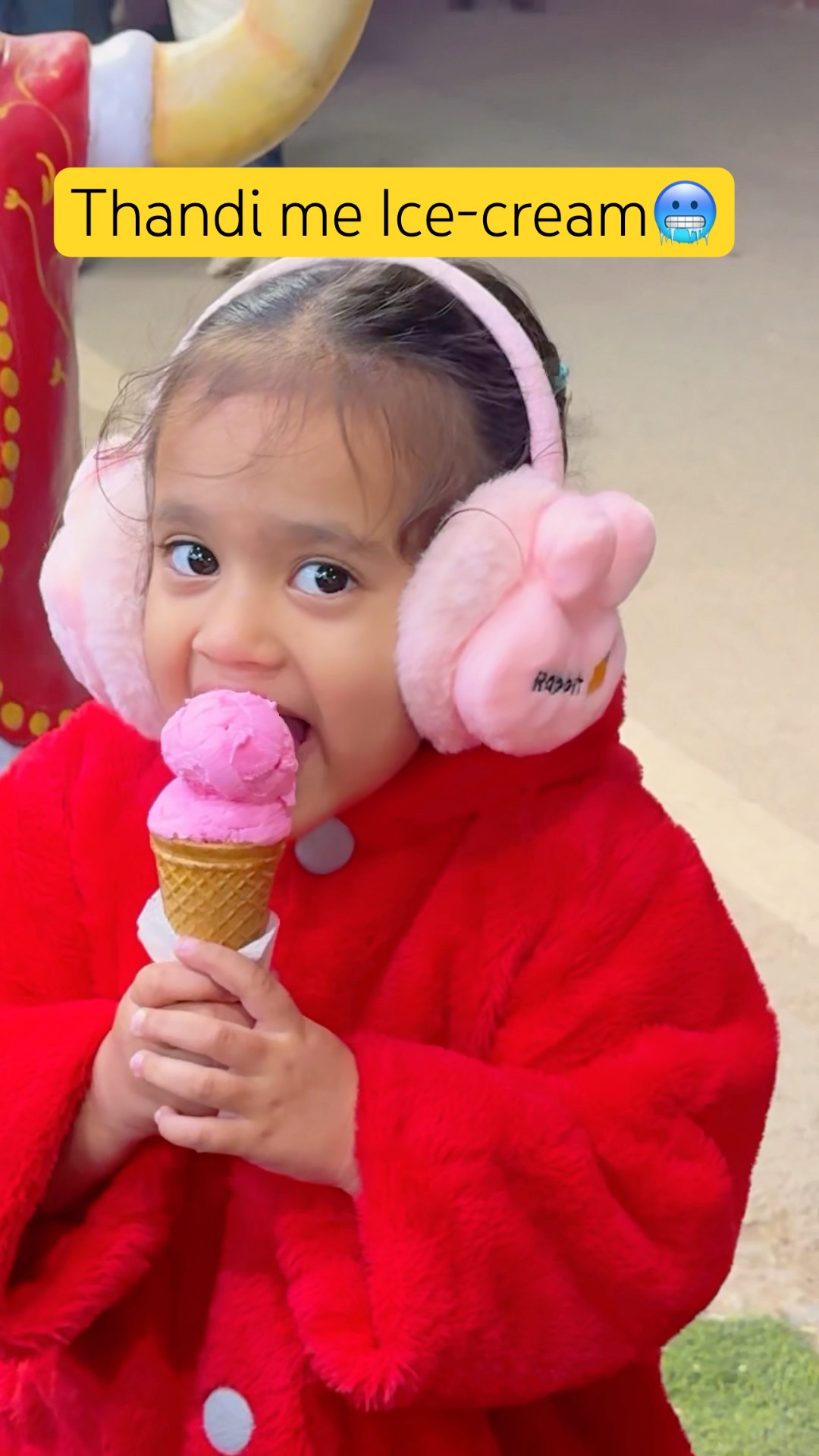 Mussoorie ki thandi me Ice Cream kon khata he? #littleglove #Shorts #babycuteness #icecream