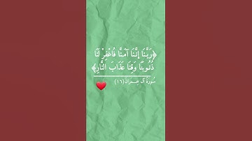 ربنا إننا امنا فاغفر لنا ذنوبنا وقنا عذاب النار ...تلاوة خاشعة