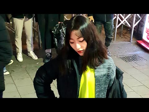 홍대 버스킹 공연 여신 댄서 유진님의 위아래 댄스 [직캠]