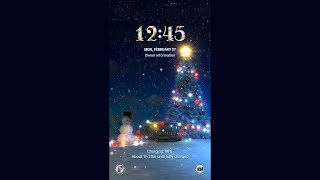 Galaxy Premium Theme -  Magical Christmas Night Animated Lockscreen