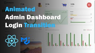 React Animated Admin Dashboard And Login Page Tutorial | Responsive React Admin Panel UI Design