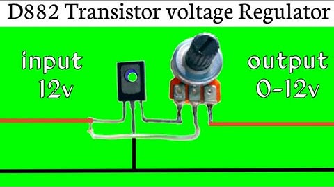 DC voltage regulator with D882 transistor |Makea voltage regulator at home|DC motor speed controller
