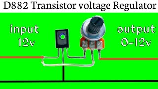 Dc Voltage Regulator With D882 Transistor Makea Voltage Regulator At Homedc Motor Speed Controller
