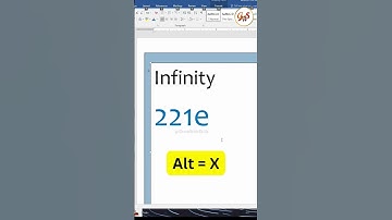 Infinity Symbol in MS Word | Symbols in MS Word | MS Word Tips #msword