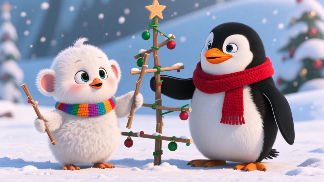 Penguin Xmas Play Trip 🐧🎄 Fun Holiday Song for Kids | Toddler Christmas Adventure