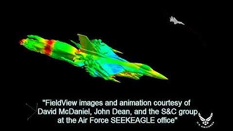 FieldView Animation: F16 Vorticity CFD