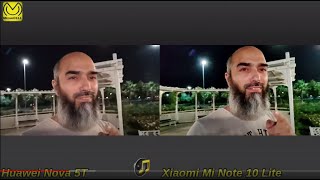 Huawei Nova 5T vs Xiaomi Mi Note 10 Lite Özçekim Düşük ışık video / Selfie Low Light Video