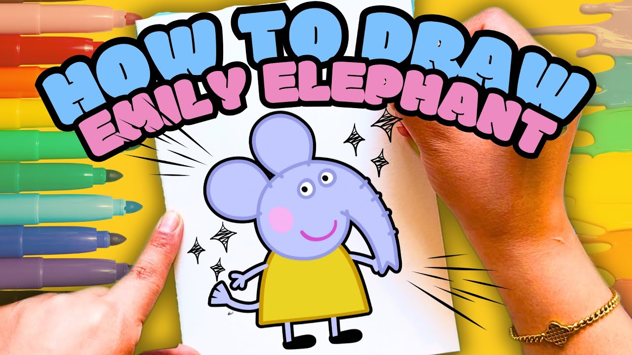 Learn to Draw Emily Elephant from Peppa Pig! Fun Step by Step Drawing ...