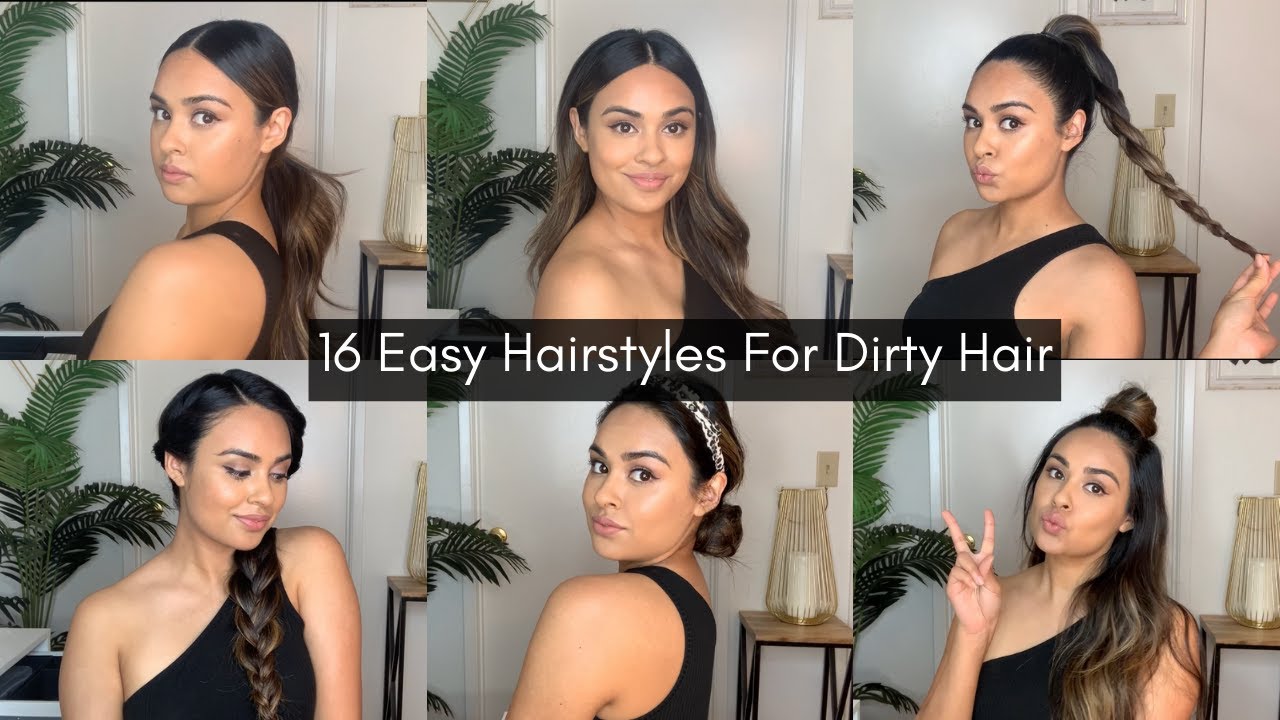 Hairstyles for greasy hair | Hairstyles for oily hair - YouTube