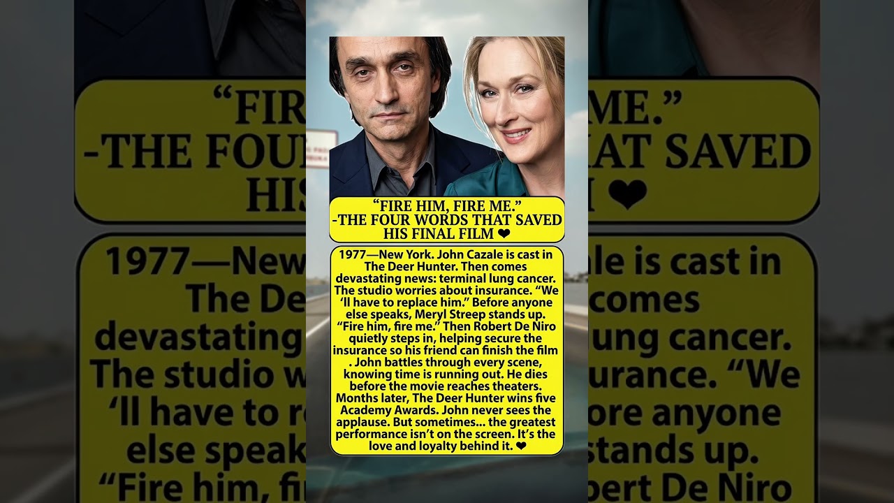 "Fire Him, Fire Me": The Love Story That Saved a Movie #MerylStreep #JohnCazale #TheDeerHunter