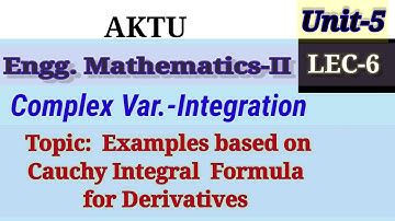 LEC _6| UNIT_5| Examples based upon Cauchy