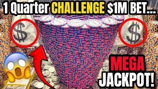 🌪️WORLD’S BIGGEST Tornado Tower CRASHED! 😱ONE QUARTER CHALLENGE! (High Limit Coin Pusher)