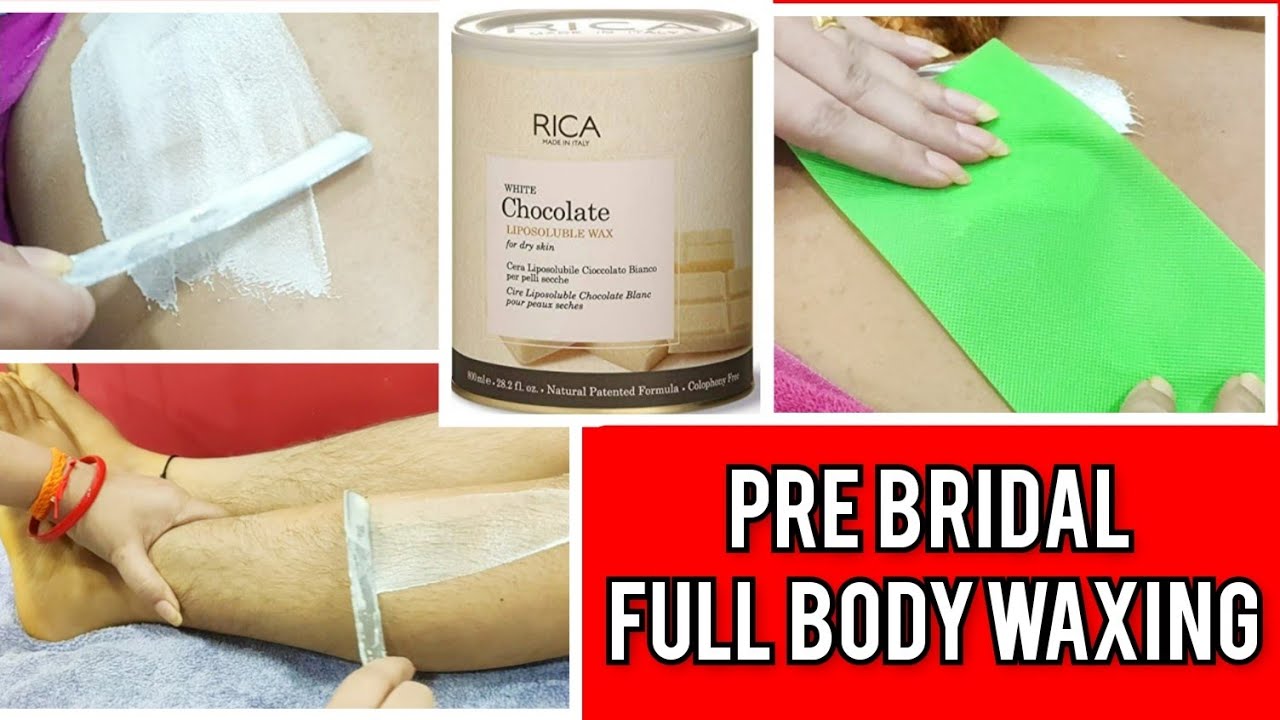 How To Do Full Body Waxing Rica Wax Pre Bridal Waxing Back And Tummy Waxing Youtube
