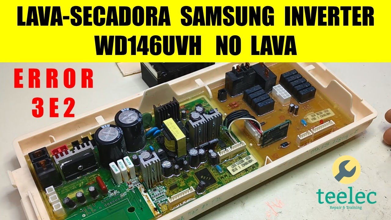 LavaSecadora Samsung Front Load Inverter WD146UVH No Lava Arroja Error