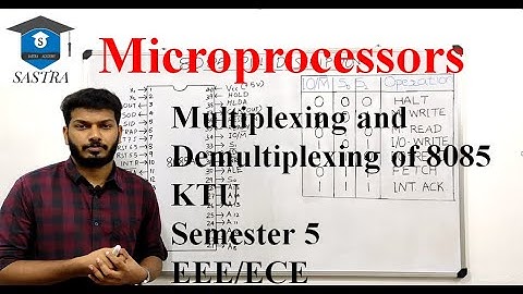 KTU S5 Microprocessor Module 1/ Part 4/ Address /Data Multiplexing and Demultiplexing of 8085