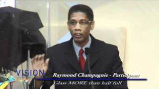 2 Raymond Champagnie Glass MORE than half full