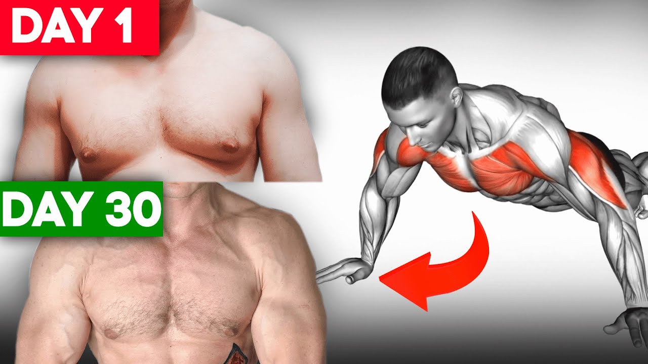 TOP 5 Push Ups to GET BIGGER ARMS and CHEST (30 days results) - YouTube