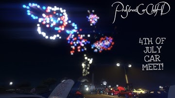 (PC) GTA FiveM RP: 4TH OF JULY CAR MEET & CRAZY FIREWORK Show! |Red/White/& Blue American Car Meet!