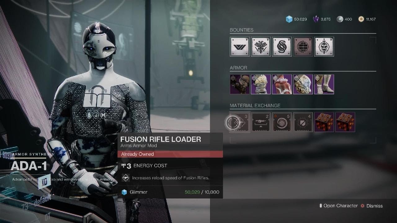 Destiny 2 - Ada-1 Mods 10/10/22 - YouTube