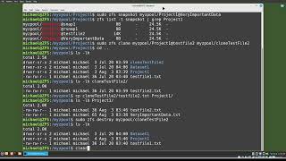 Linux Command Line (109) ZFS pt8 Clone