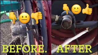 LEAKING GARDEN HOSE REEL HOW TO RESEAL THE SWIVEL CONCEPT IS THE SAME FOR MOST REELS AIR/FUEL/WATER