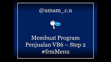 Membuat Program Penjualan VB6 Step 2 #frmMenu