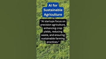 AI for Sustainable Agriculture | #futureedgevision  #aistartups  #aiinnovation