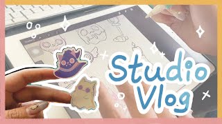 ✧˖° Sticker making, draw with me, cooking and more! - StudioVlog 002 screenshot 2