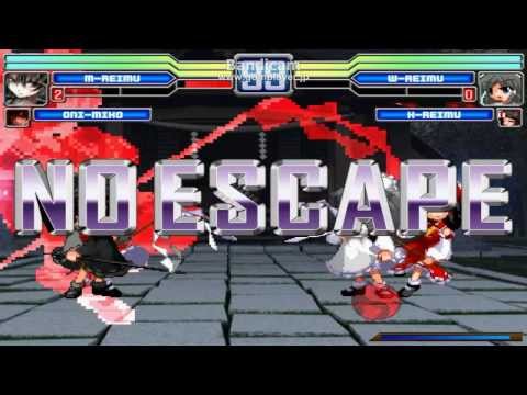mugen ７００本目の動画　禍霊夢（推奨設定２）＆鬼巫女 VS 白麗霊夢＆本気霊夢（リクエスト）