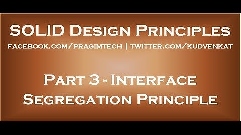 Interface Segregation Principle