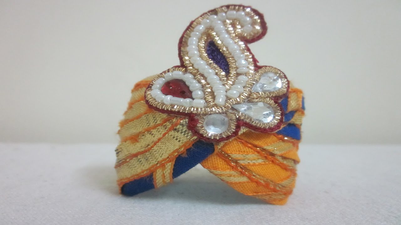 How to make Pagri for Laddu Gopal/Ganapati | Making of Paagh/Pagg | ठाकुर जी की पगड़ी | Safo | Mugat