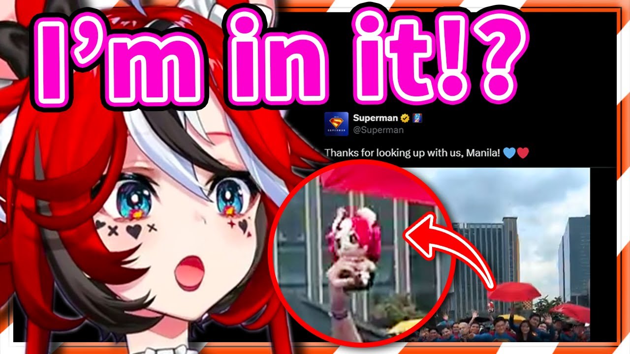 Bae Reacts to Seeing Herself in Superman Twitter Video 【Hakos Baelz / HololiveEN】